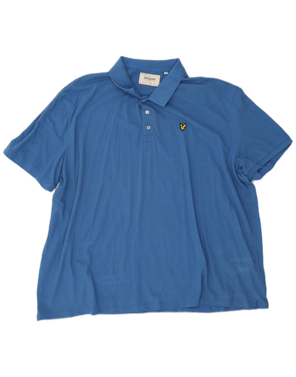 Lyle & Scott Polo para hombre 5XL Algodón azul