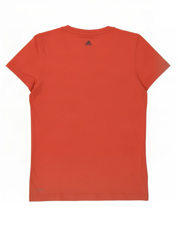 Adidas Mujer Climalite Graphic Camiseta Top UK 10 Pequeño Algodón Rosa