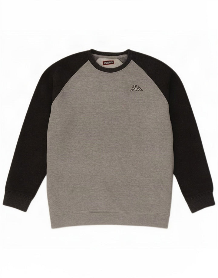 Kappa Hombre Sudadera Jumper 3XL Gris Colorblock