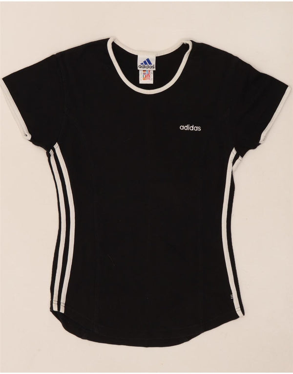 ADIDAS Camiseta para mujer Top UK 44 Mediano Negro Algodón