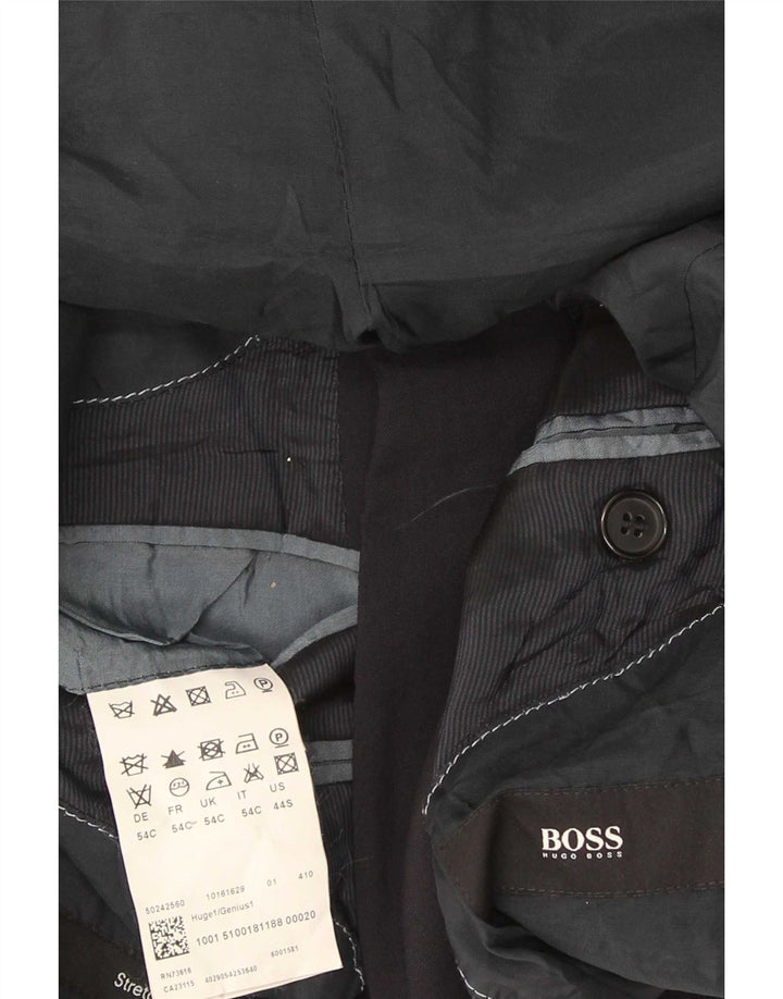 Hugo Boss Chaqueta tipo blazer de 2 botones para hombre EU 54 2XL Lana virgen azul marino