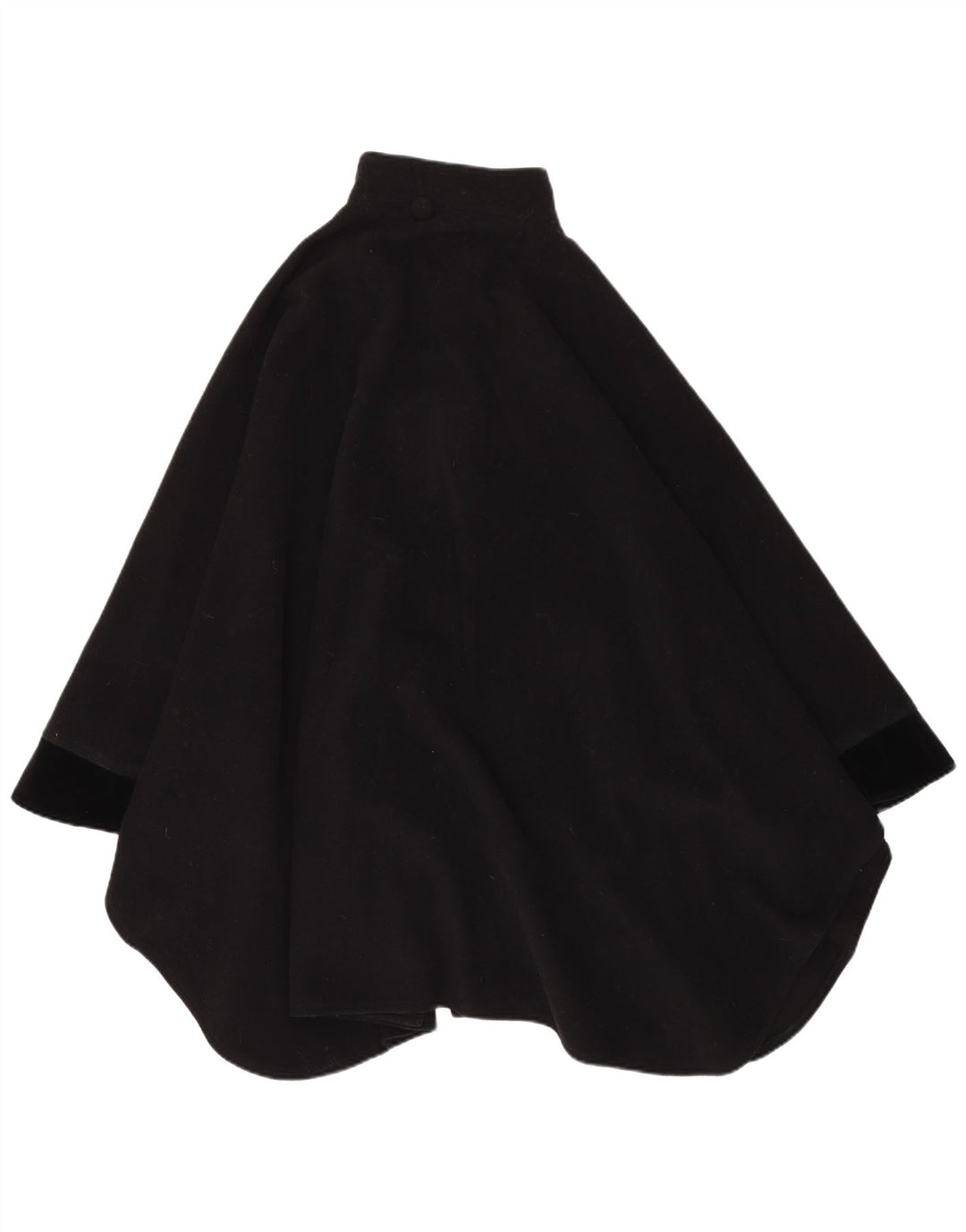 Vintage mujer cabo abrigo un tamaño lana negra