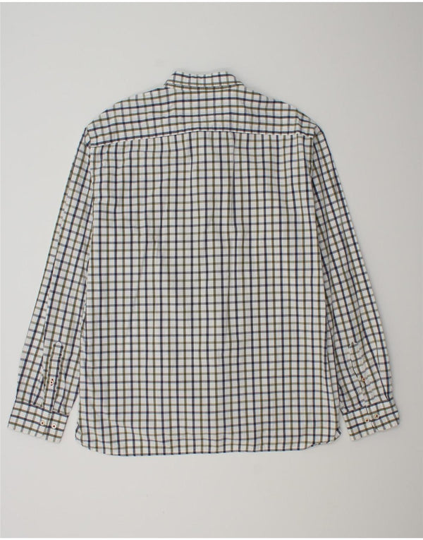 Tommy Hilfiger Camisa de ajuste personalizado para hombre 2XL Algodón a cuadros blanco