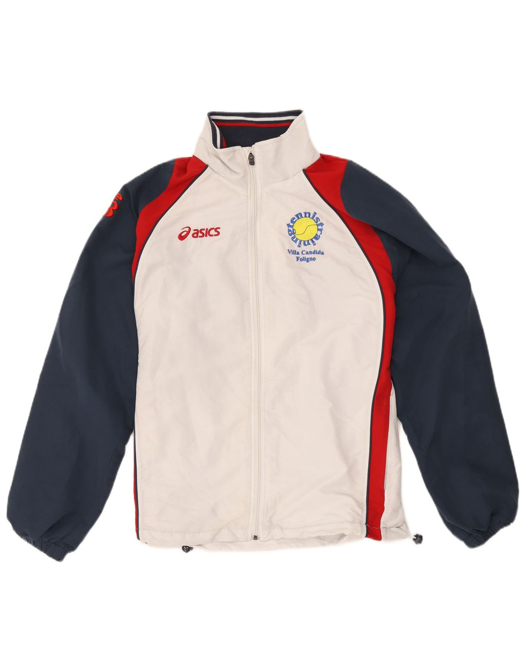 Asics Hombre Graphic Chándal Top Jacket XL Blanco Colorblock Poliéster