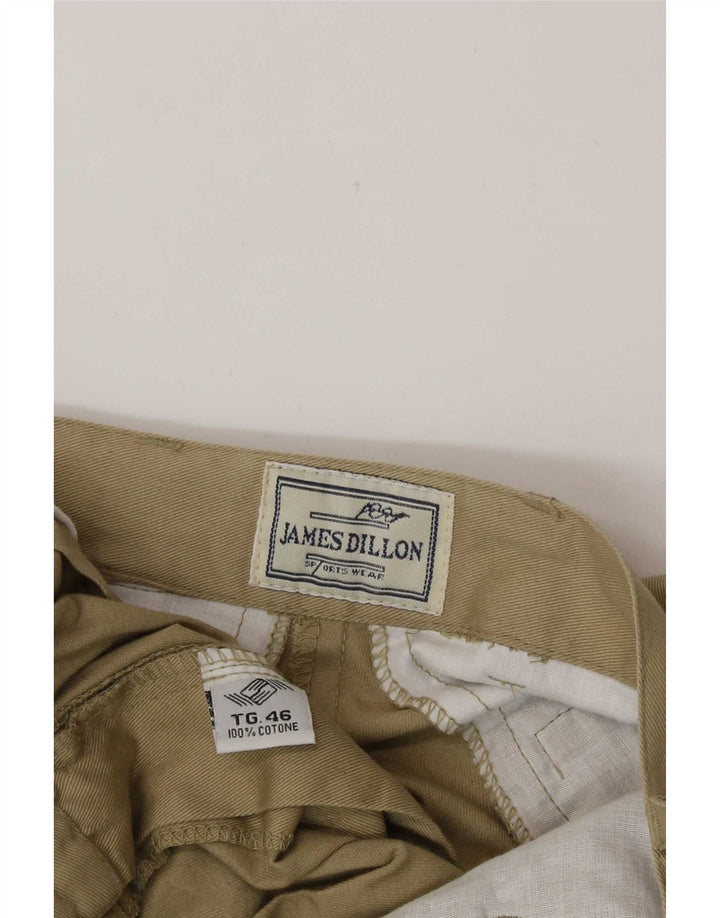 James Dillon Pantalones cortos chinos para hombre IT 46 Small W30 Algodón caqui