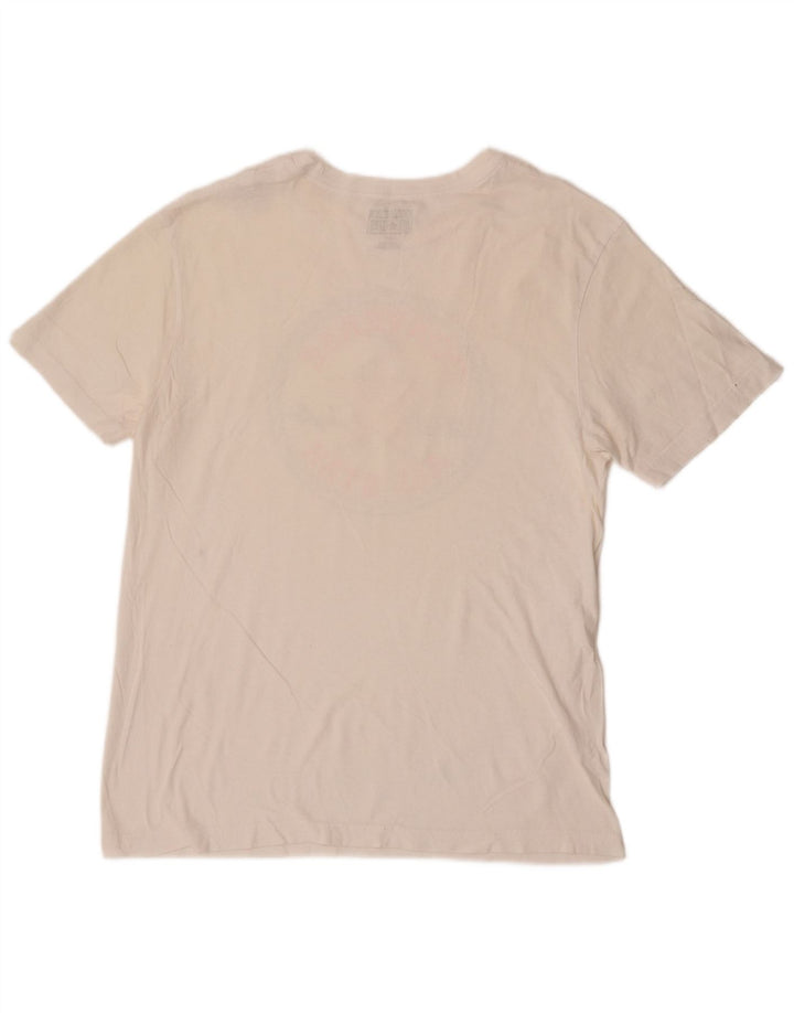 Converse - Camiseta gráfica para hombre, parte superior pequeña de algodón blanco roto