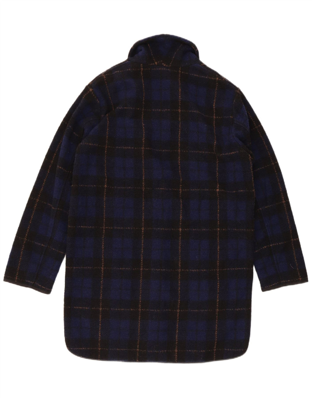 Woolrich Abrigo extragrande para mujer UK 6 XS Poliéster a cuadros azul marino