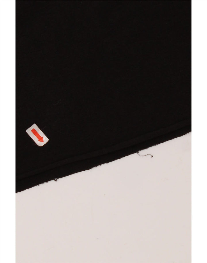 KAPPA Camiseta corta con gráfico extragrande para mujer UK 10 Small Black Cotton