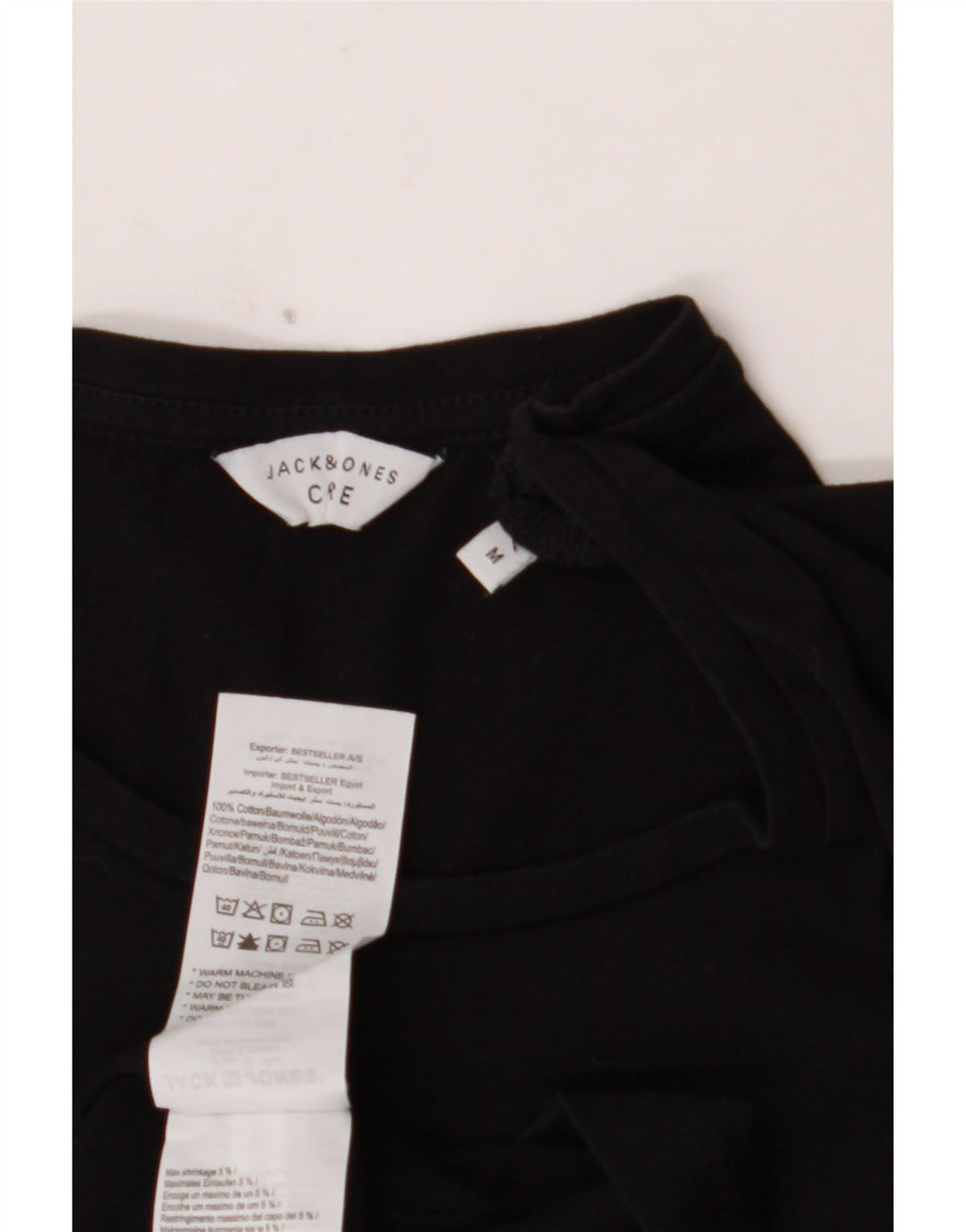 Camiseta gráfica para hombre JACK & JONES Top Mediano Negro Algodón
