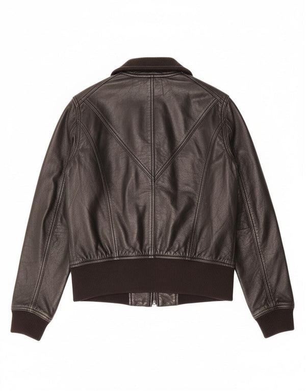 Pull & Bear Chaqueta de cuero para mujer UK 44 Cuero negro grande