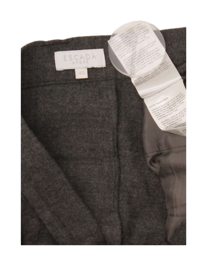 Escada Pantalón Capri para Mujer EU 40 Medium W34 L23 Lana Gris