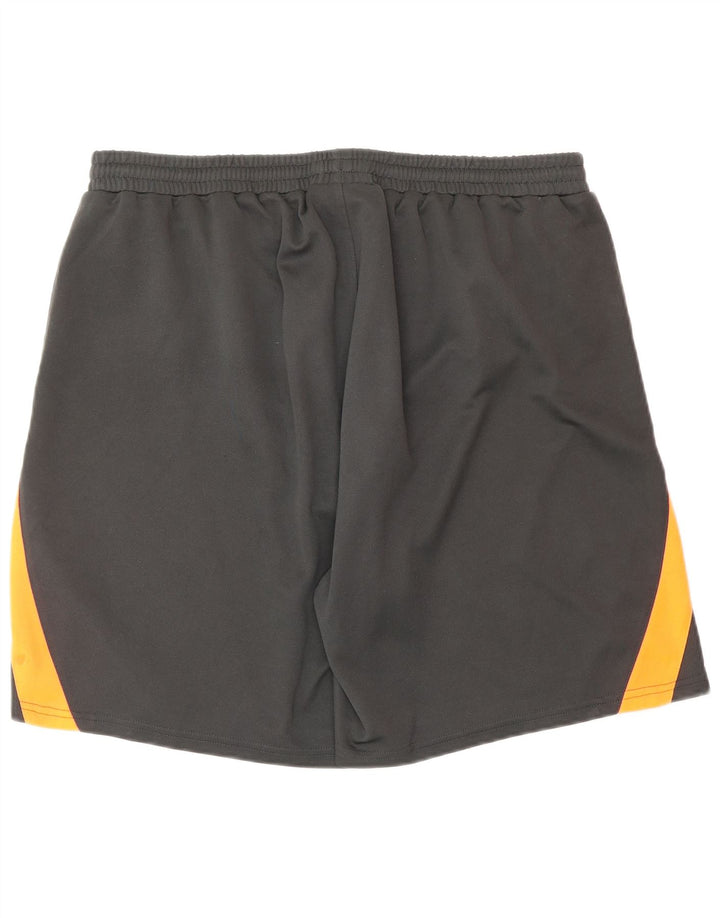 VINTAGE Pantalones cortos deportivos gráficos para hombre 2XL Bloque de color gris