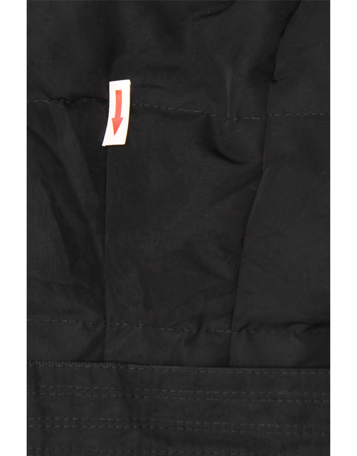 Zara Mujer Abrigo Acolchado Con Capucha Reino Unido 44 Grande Negro