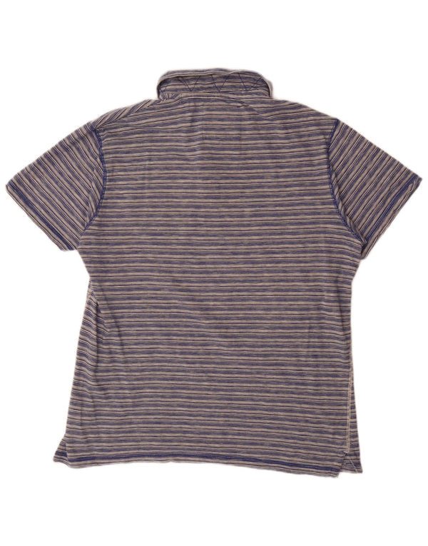 Weird Fish Polo Hombre XL Azul Marino Rayas Algodón