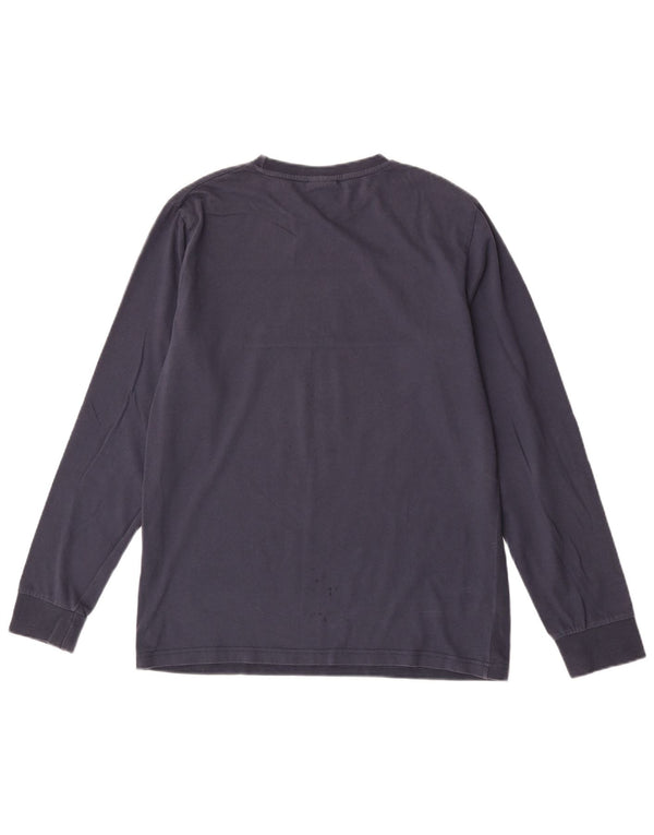 Ellesse Hombre Regular Fit Graphic Top Manga Larga Algodón Azul Marino Medio