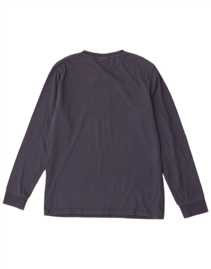 Ellesse Hombre Regular Fit Graphic Top Manga Larga Algodón Azul Marino Medio