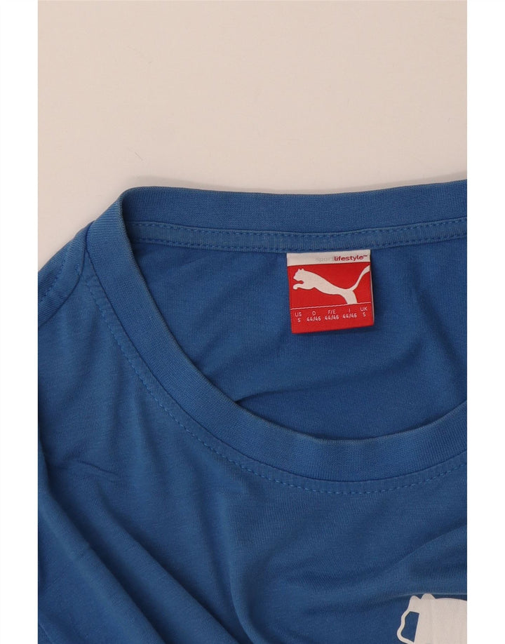 Puma - Camiseta gráfica para hombre, talla pequeña, azul