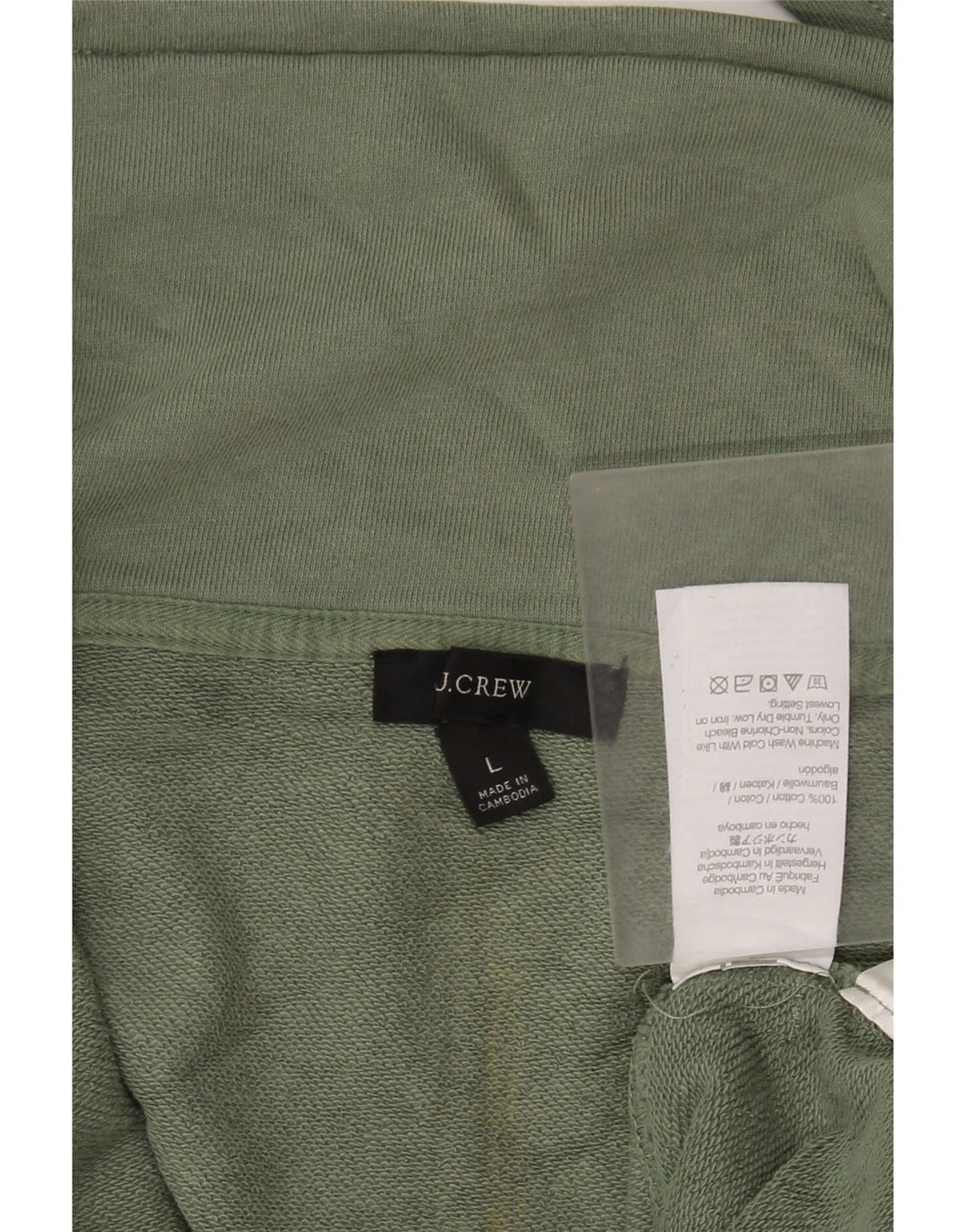 J. CREW Sudadera extragrande con cuello y cremallera para mujer, talla 40, color verde