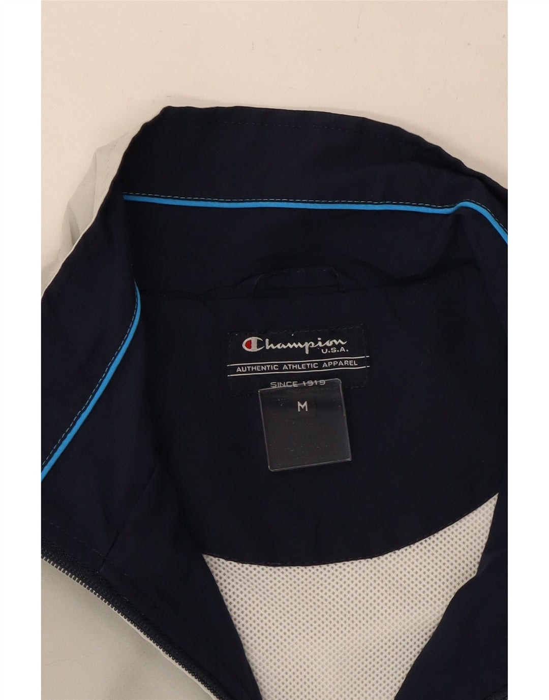 CHAMPION Chaqueta superior de chándal para hombre Poliéster color block blanco medio
