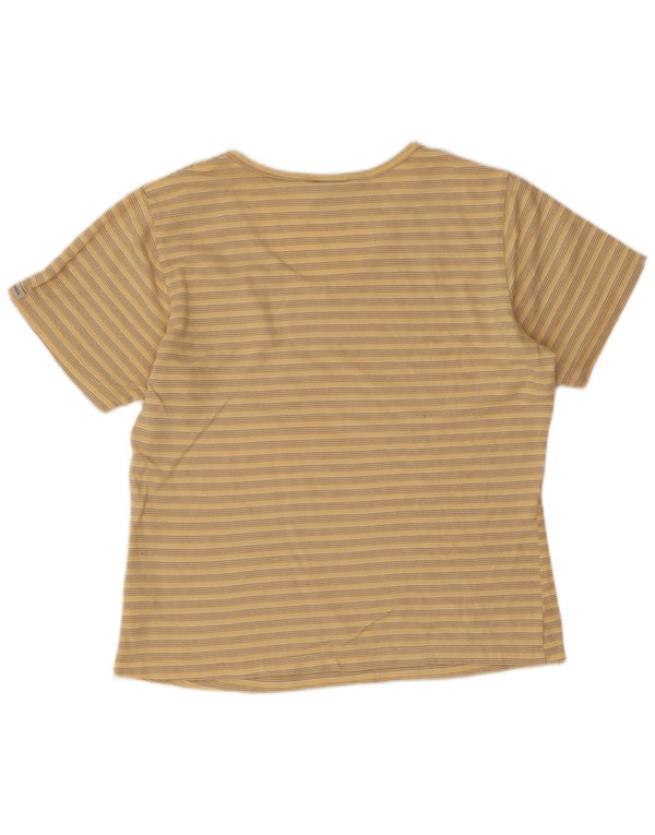Columbia Camiseta para mujer Top UK 10 Small Amarillo Rayas Algodón
