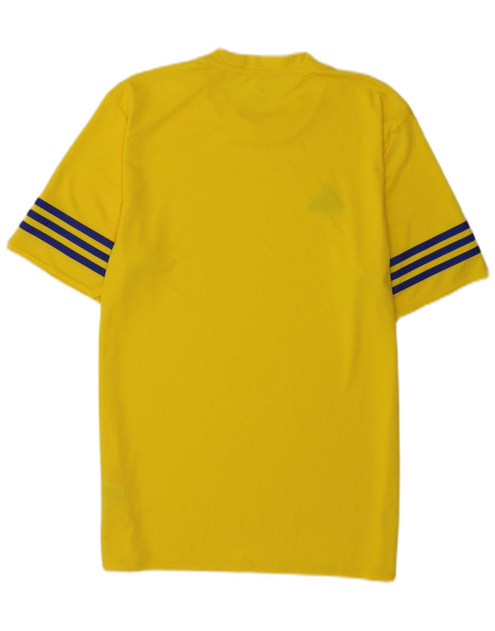 Adidas Hombre Climalite Camiseta Top Poliéster Amarillo Medio