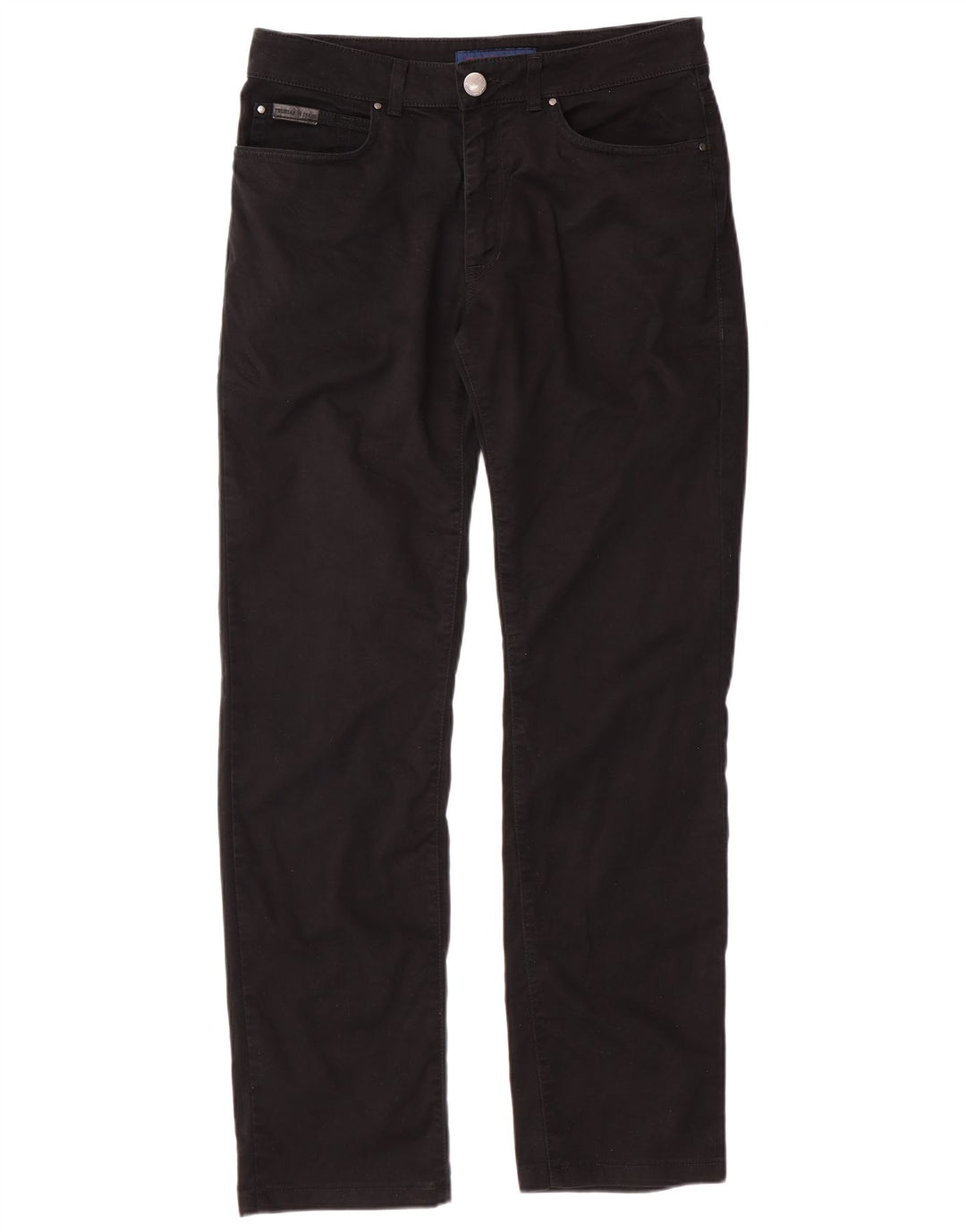 TRUSSARDI Pantalones informales rectos para hombre W32 L30 Algodón negro