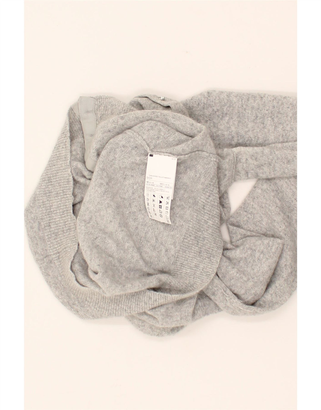 BENETTON Womens Cardigan Sweater UK 10 Small Grey Angora Vintage Benetton and Second-Hand Benetton from Messina Hembry 