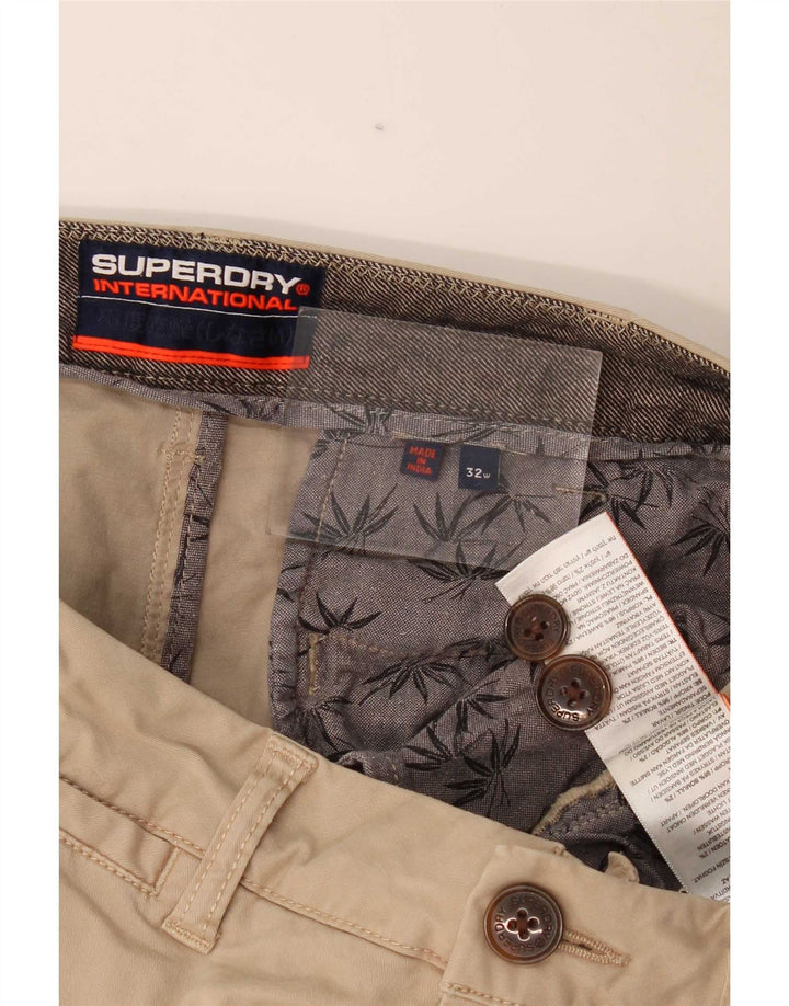Superdry Pantalones cortos chinos para hombre W32 Algodón beige medio