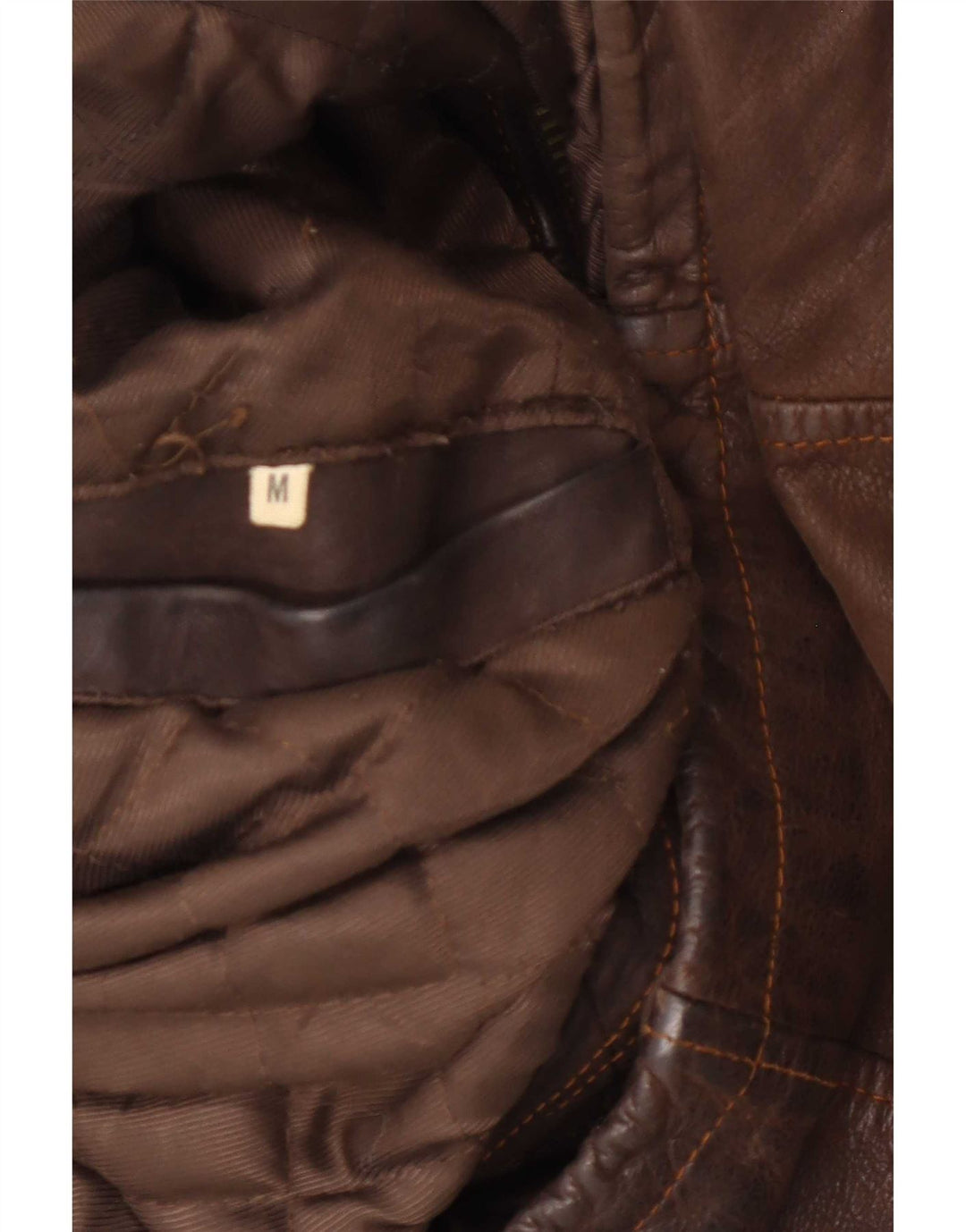 Douglas Chaqueta de cuero holgada para hombre UK 38 Marrón medio
