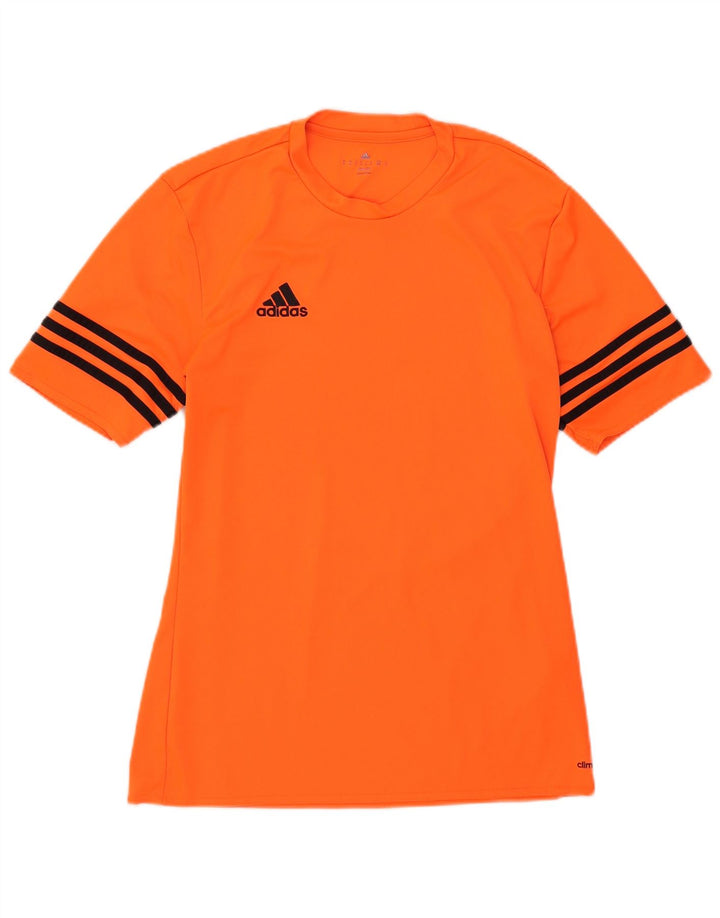 Adidas Mens Climalite Camiseta Top Pequeño Naranja Poliéster