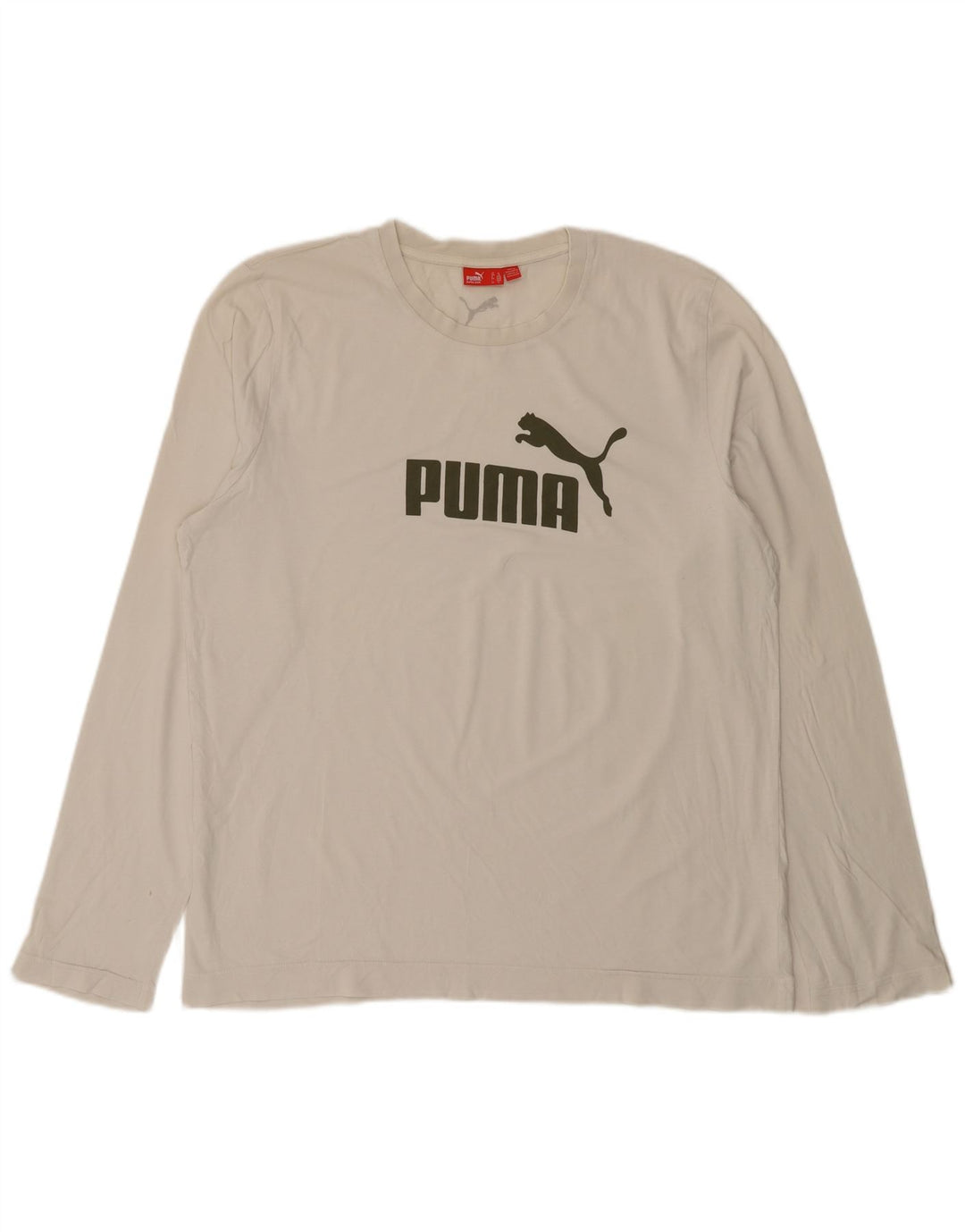 Puma Hombre Gráfico Top Manga Larga XL Blanco