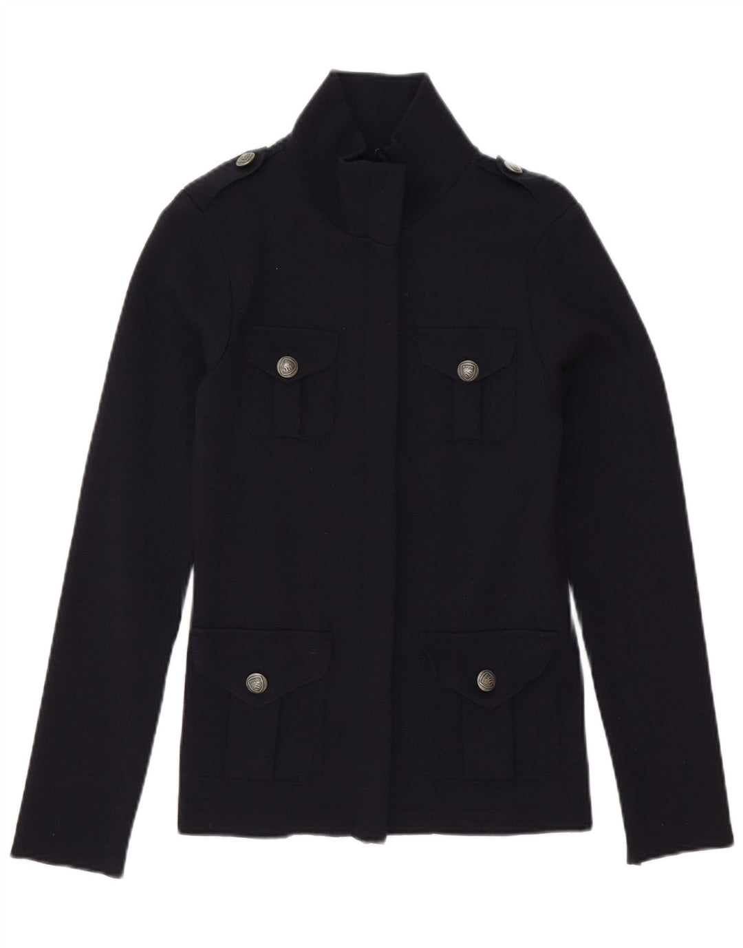 Blauer - Cárdigan para mujer, talla 10, tamaño pequeño, lana azul marino