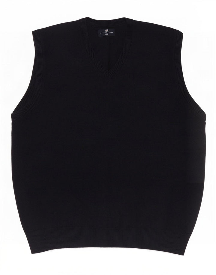 Marks & Spencer - Camiseta sin mangas para hombre, color azul marino, talla grande, algodón azul marino