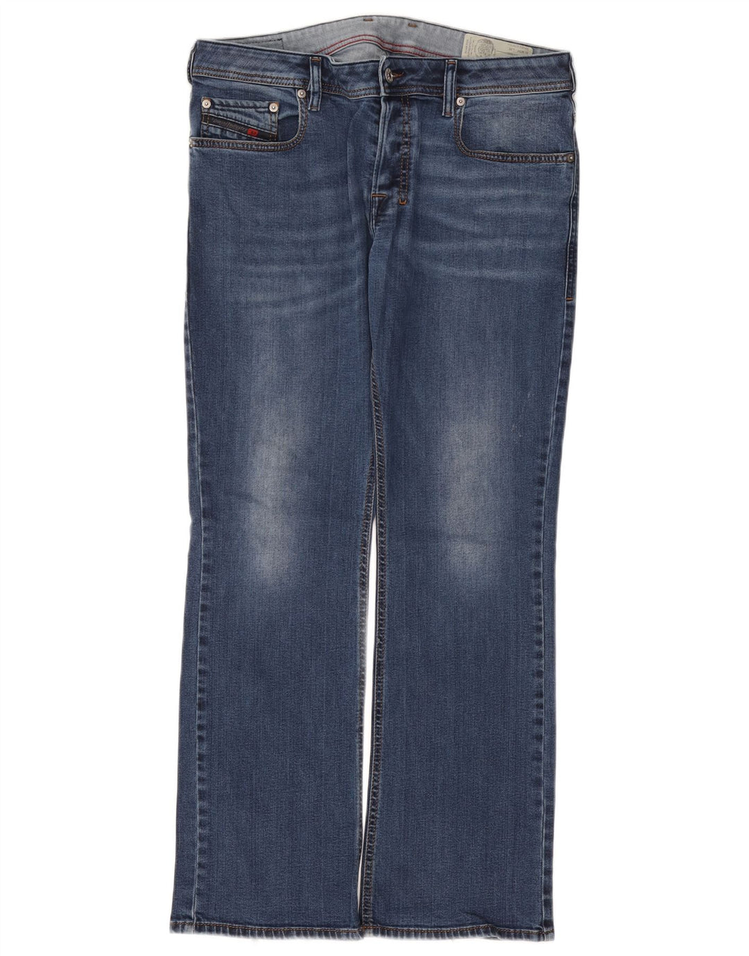 DIESEL Jeans con corte de bota regular con lavado ácido Zatiny para hombre W34 L30 Azul marino