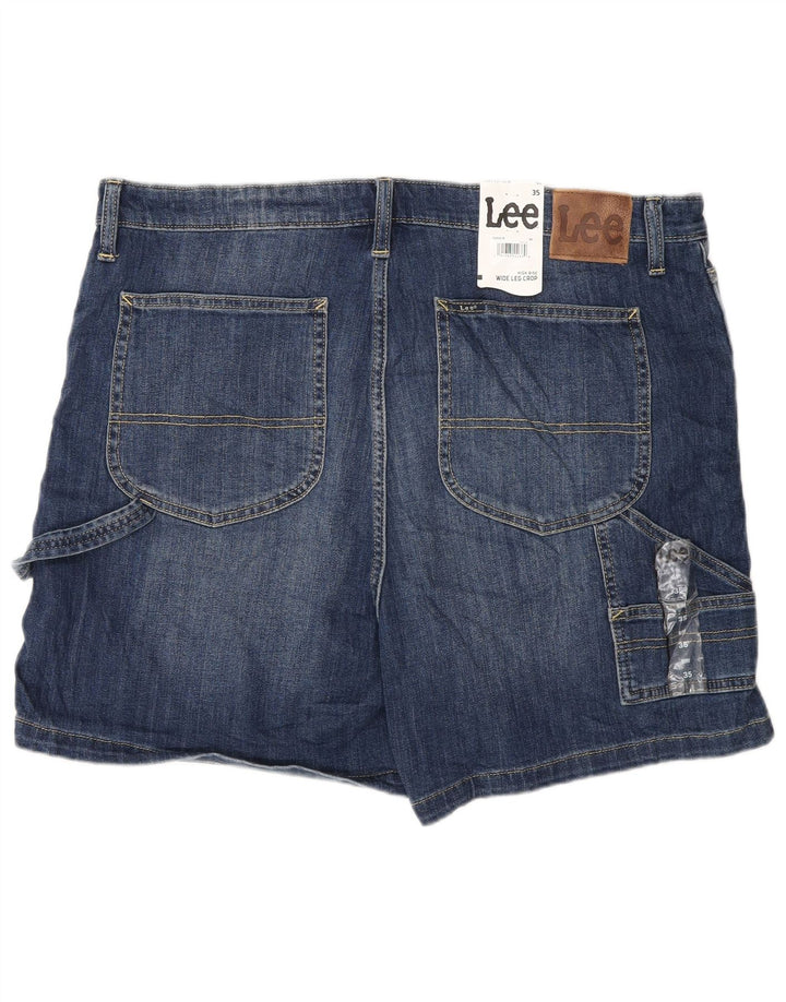 Lee Pantalones Cortos De Mezclilla De Tiro Alto Para Mujer W35 Algodón Azul Grande