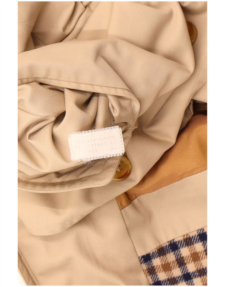 Aquascutum Gabardina extragrande para mujer Reino Unido 12 Medio Beige Clásico