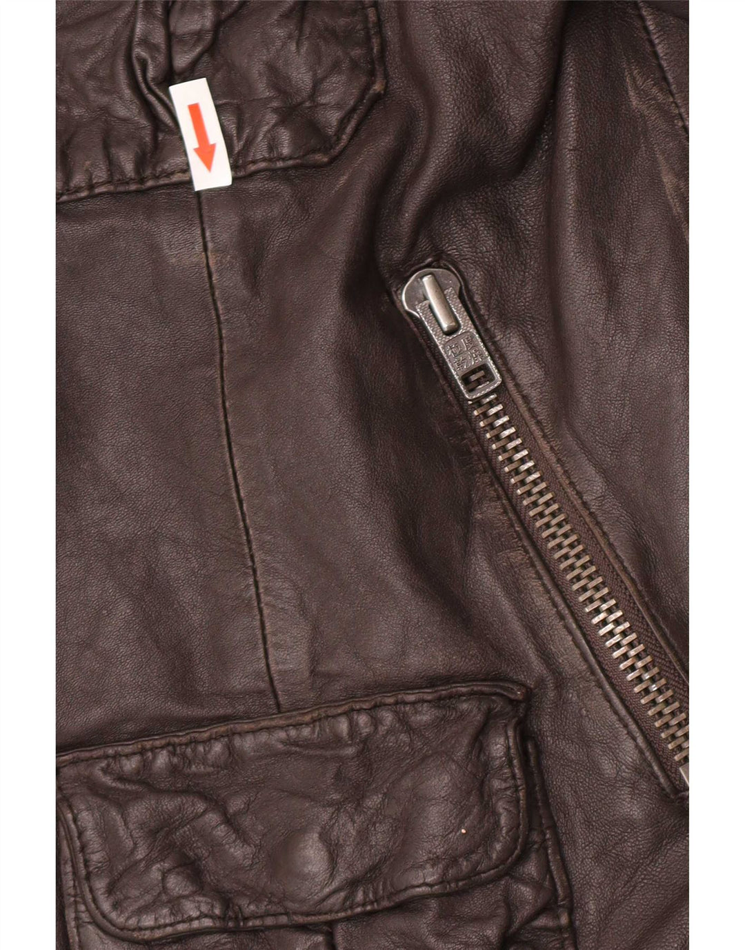 Superdry Chaqueta de cuero militar para hombre ES 42 XL Marrón