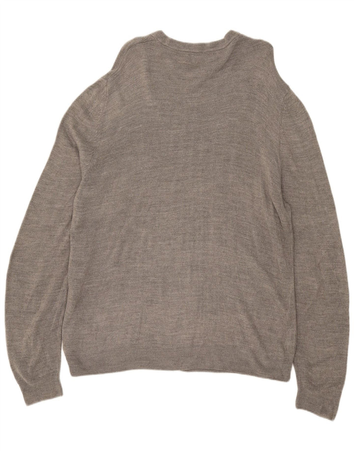 Marks & Spencer - Jersey de cuello redondo para hombre, talla 2XL, acrílico gris