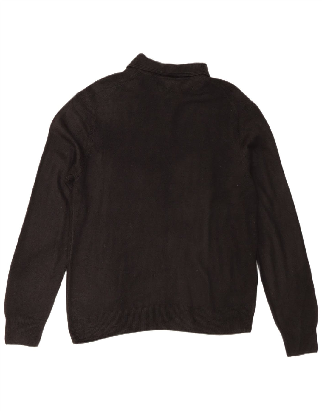 Dockers Jersey con cuello tipo polo para hombre, talla grande, acrílico negro