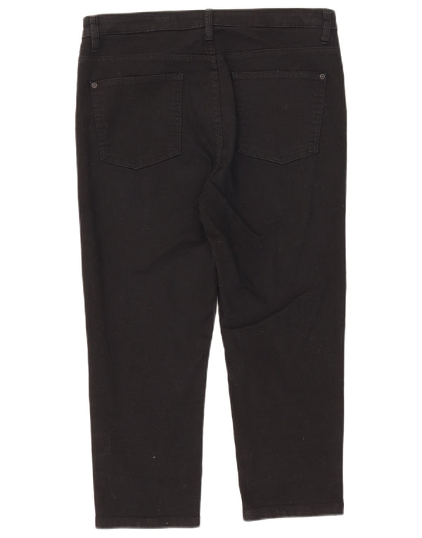 Marks & Spencer Vaqueros recortados para mujer UK 14 Large W32 L20 Algodón negro