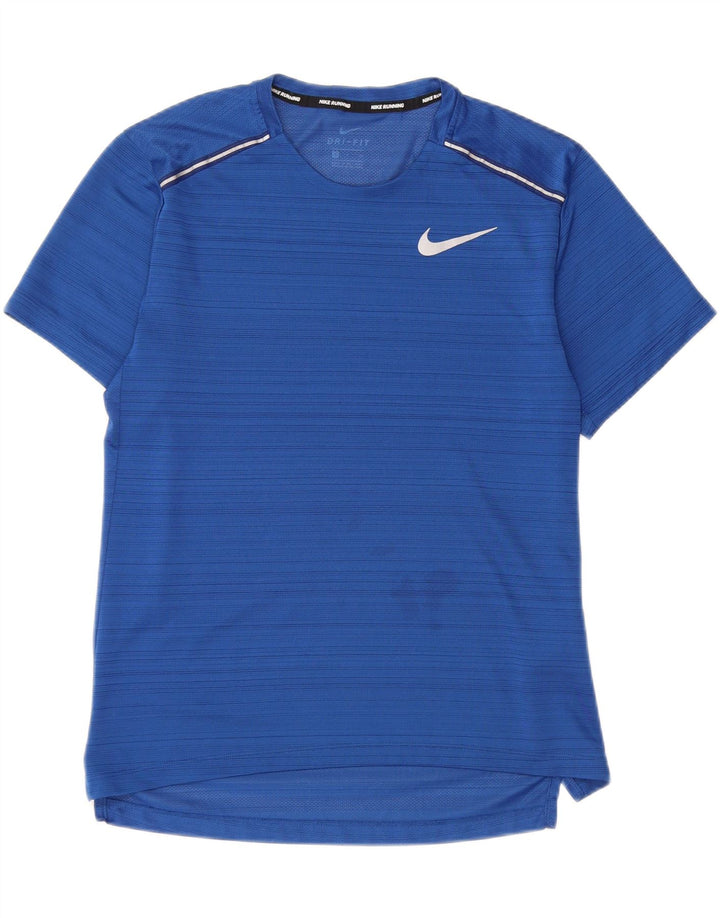 Camiseta Nike Dri Fit para hombre Top Small Blue Pinstripe Poliéster