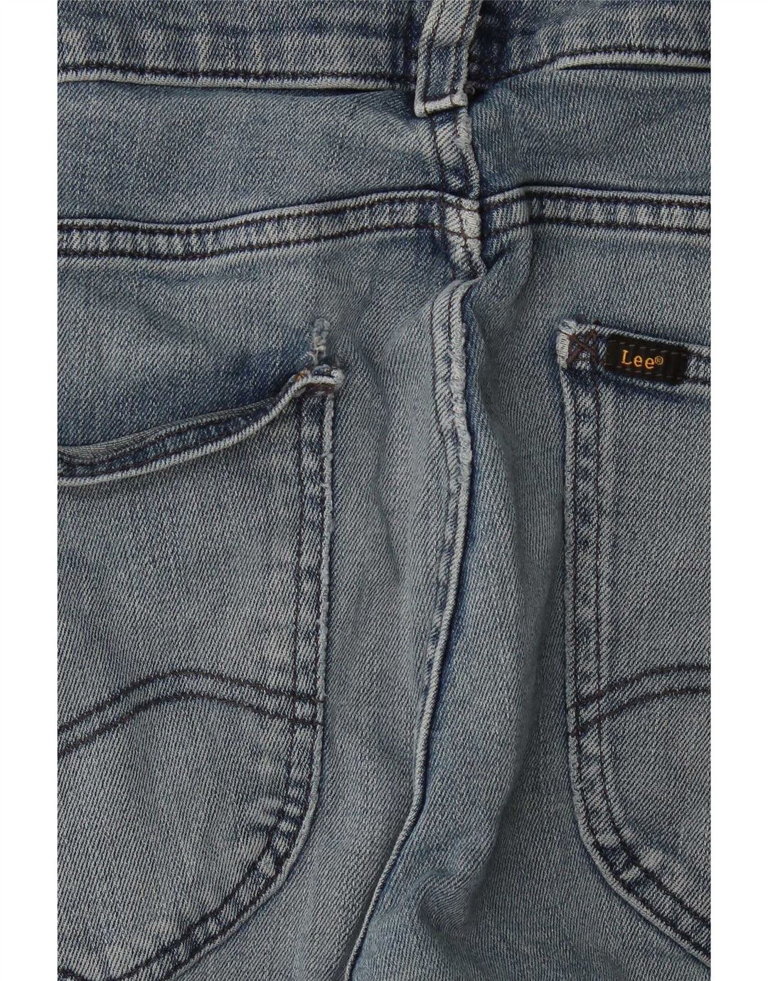 Vaqueros Lee Powell Slim Para Mujer W32 L34 Algodón Azul