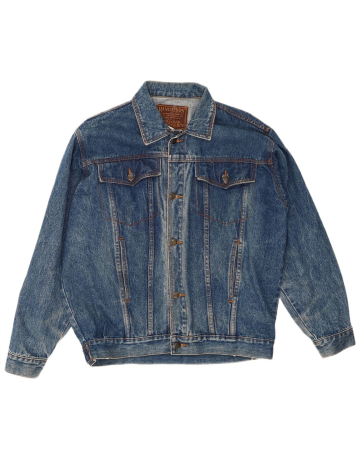 RANCHEROS Mens Denim Jacket EU 48 Medium Blue Cotton