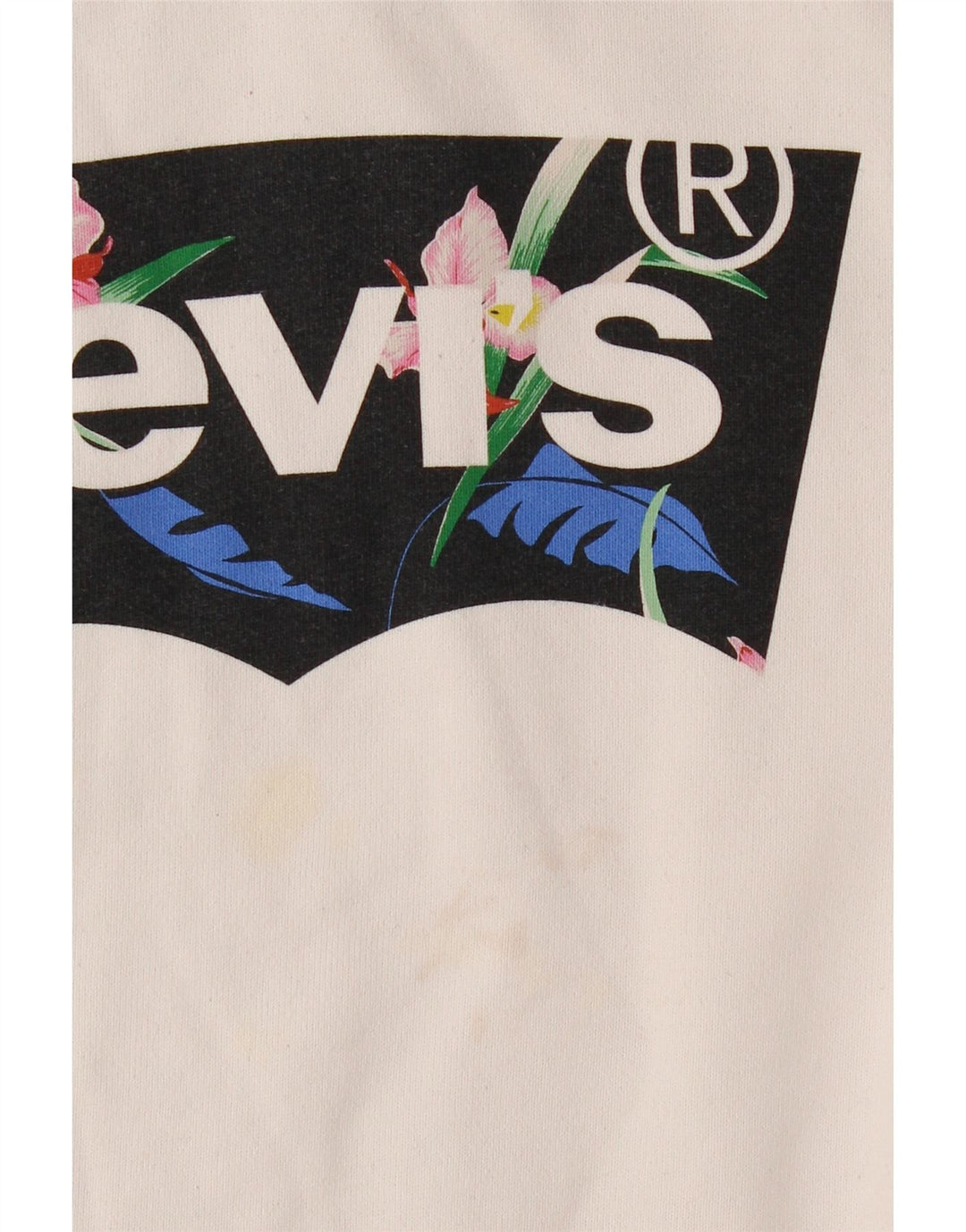 LEVI'S Jersey con capucha gráfico para mujer UK 46 Large White