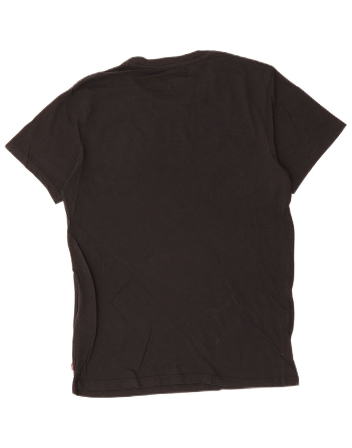 LEVI'S Camiseta gráfica para hombre Top Small Black Cotton