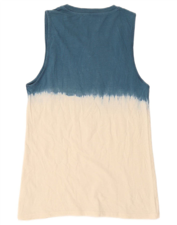Zara Camiseta sin mangas estampada para niños 13-14 años Bloque de color azul