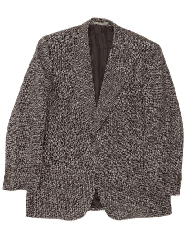 Burberry Chaqueta tipo blazer de 2 botones para hombre Reino Unido 40 Grande Lana moteada gris
