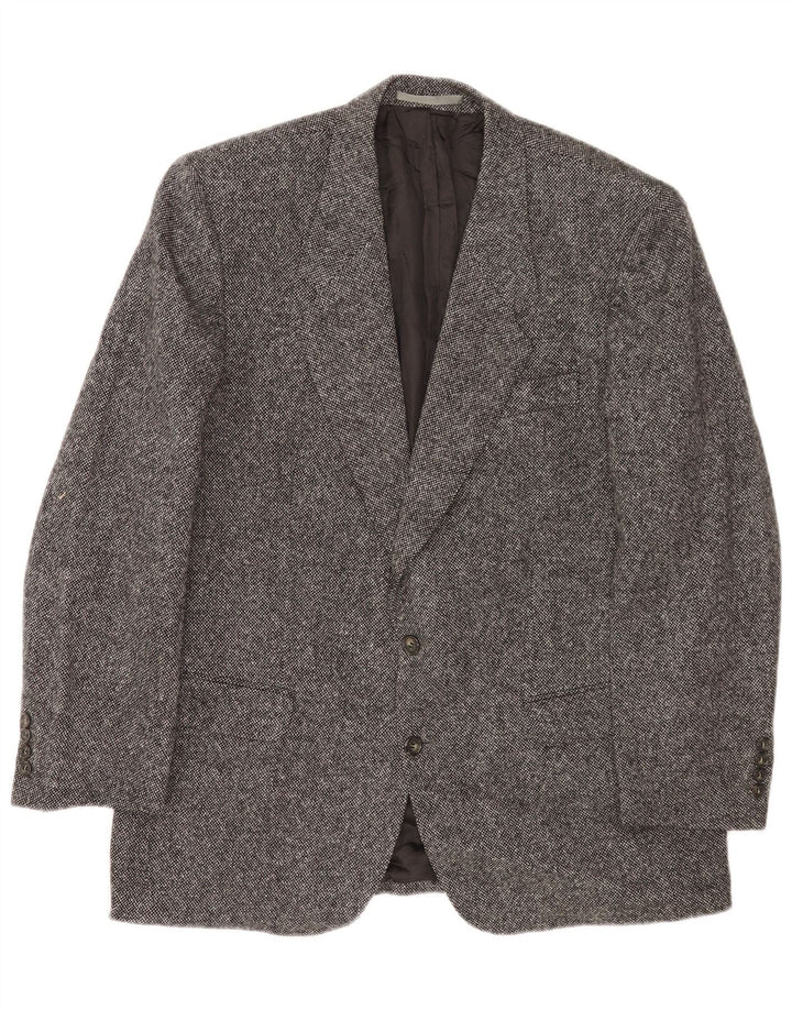 Burberry Chaqueta tipo blazer de 2 botones para hombre Reino Unido 40 Grande Lana moteada gris