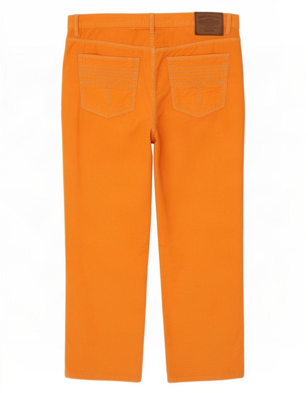 Ralph Lauren Pantalones rectos de pana para mujer US 12 Grande W34 L25 Naranja
