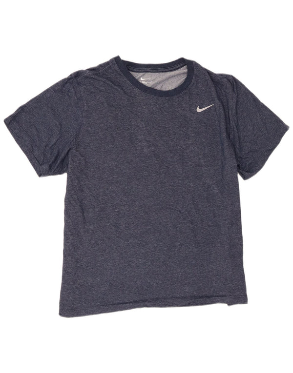 Camiseta Nike Dri Fit para hombre Top XL Algodón moteado azul marino